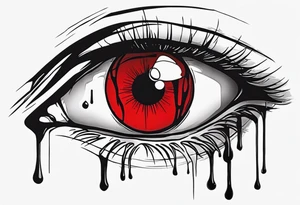 Blood crying eye tattoo design tattoo idea