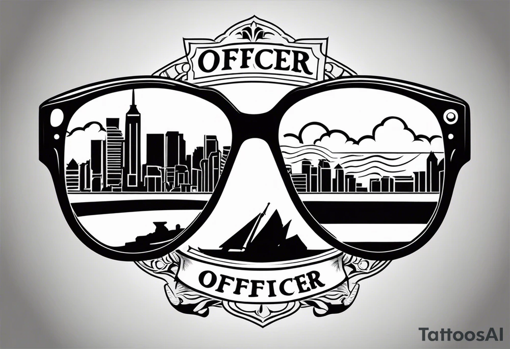 Officer Sunglasses tattoo idea