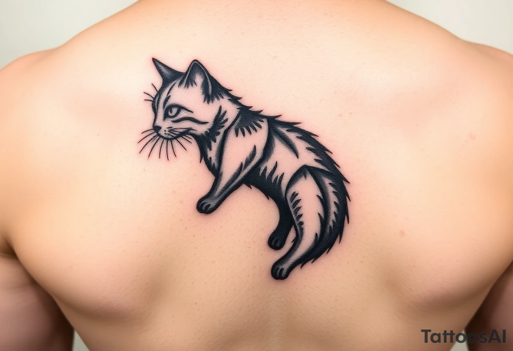 black cat tattoo idea