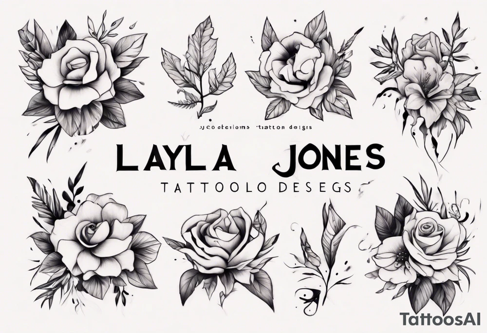 Script font 
Layla Jones tattoo idea
