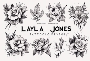 Script font 
Layla Jones tattoo idea