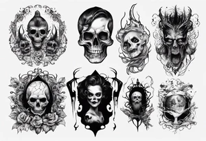 Dark creepy tattoo idea
