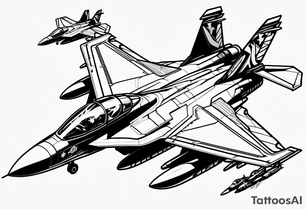 fighter jets tattoo idea