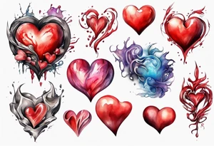 3d heart tattoo idea