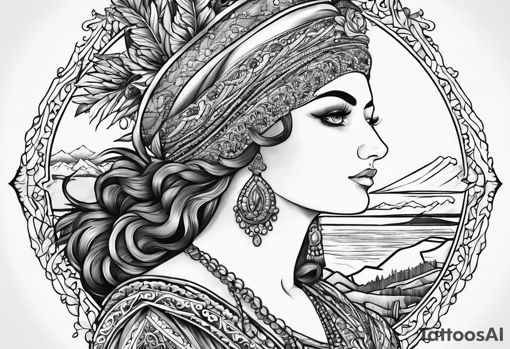 Map of calabria tattoo idea