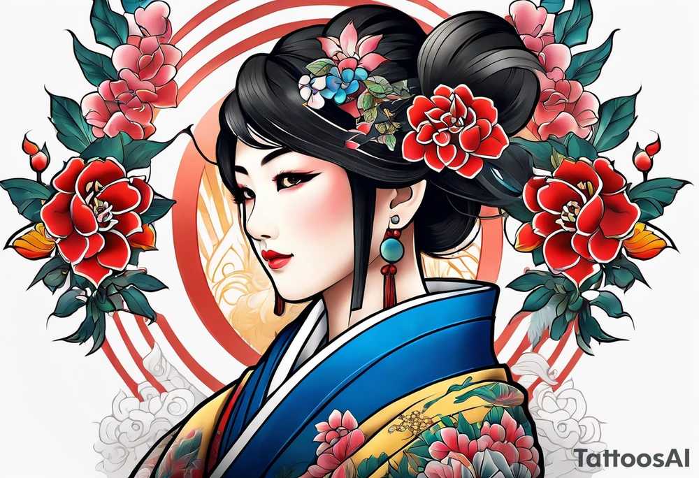 Japanese women tattoo idea