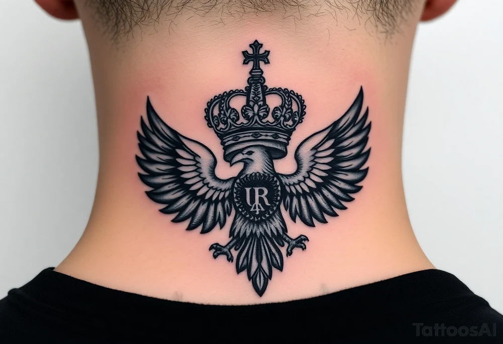 St. George
Russian imperial crown above the eagle
Russian sabre
The Kremlin or St. Basil's Cathedral scene tattoo idea