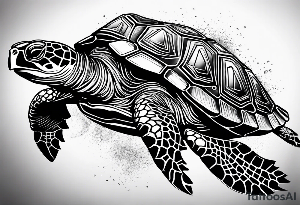 marine turtle tattoo idea