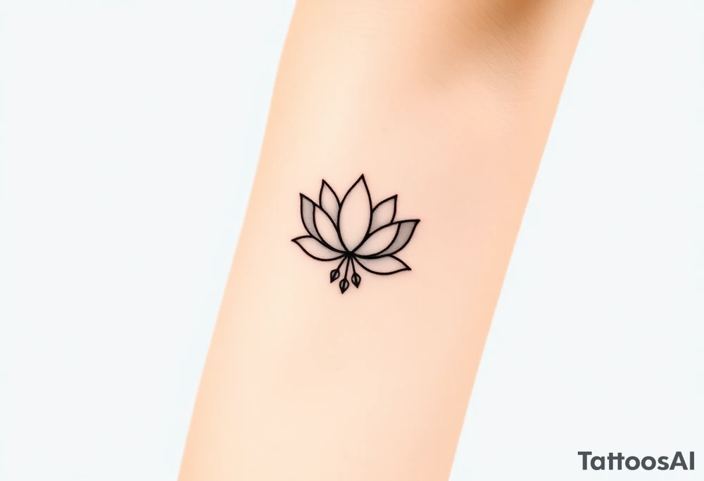 Lotus and Leo symbol tattoo idea