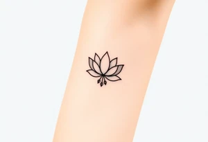 Lotus and Leo symbol tattoo idea