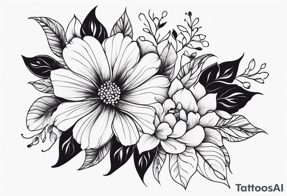 Floral sleeve tattoo idea