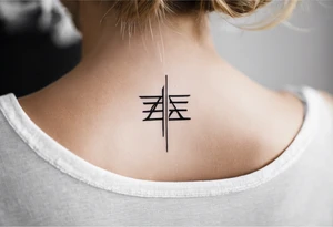 I want a tattoo with wording or Roman numerals going across the back of my neck very thin right above the shirt line. I want  it small and horizontal ssying May 23 1997 tattoo idea