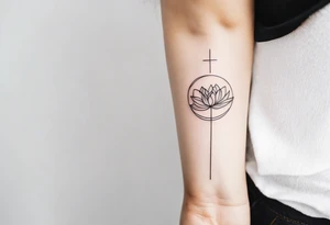 very small minimalist tattoo for female arm outdoors theme, only delicate lines and small tattoo idea