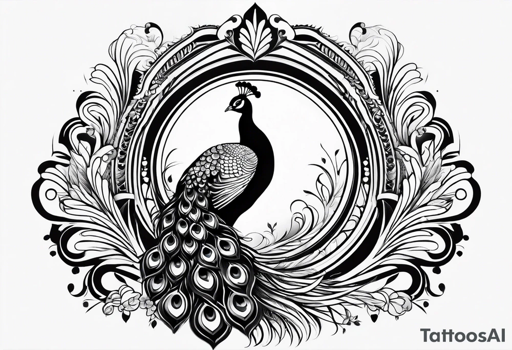 peacock tattoo idea