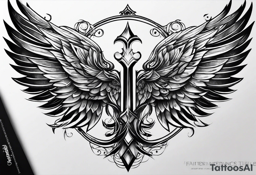 wings tattoo in leg for men tattoo idea