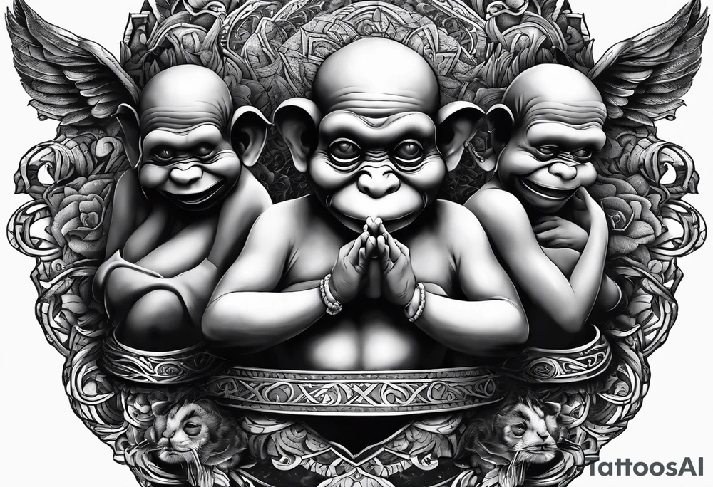 See no evil hear no evil speak no evil tattoo idea