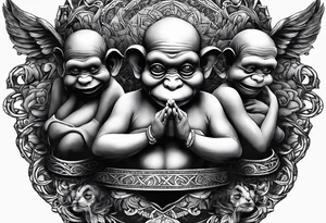 See no evil hear no evil speak no evil tattoo idea