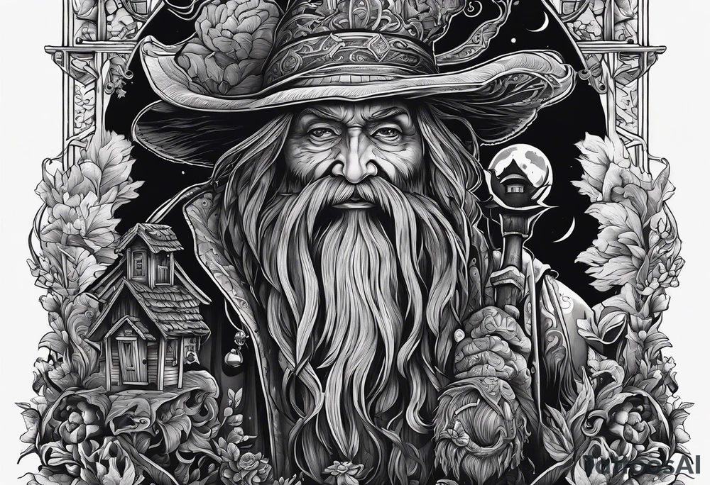 Baba yaga creepy old tattoo idea