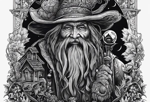 Baba yaga creepy old tattoo idea