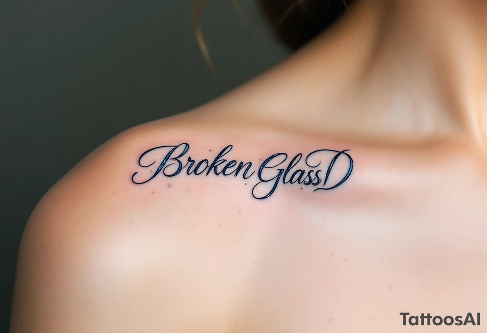 Broken Glass D – A fragmented D made to look like shattered glass, using gradients of icy blues and silvers. tattoo idea