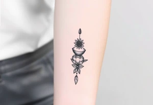 Antonio stacking  going down the forearm tattoo idea