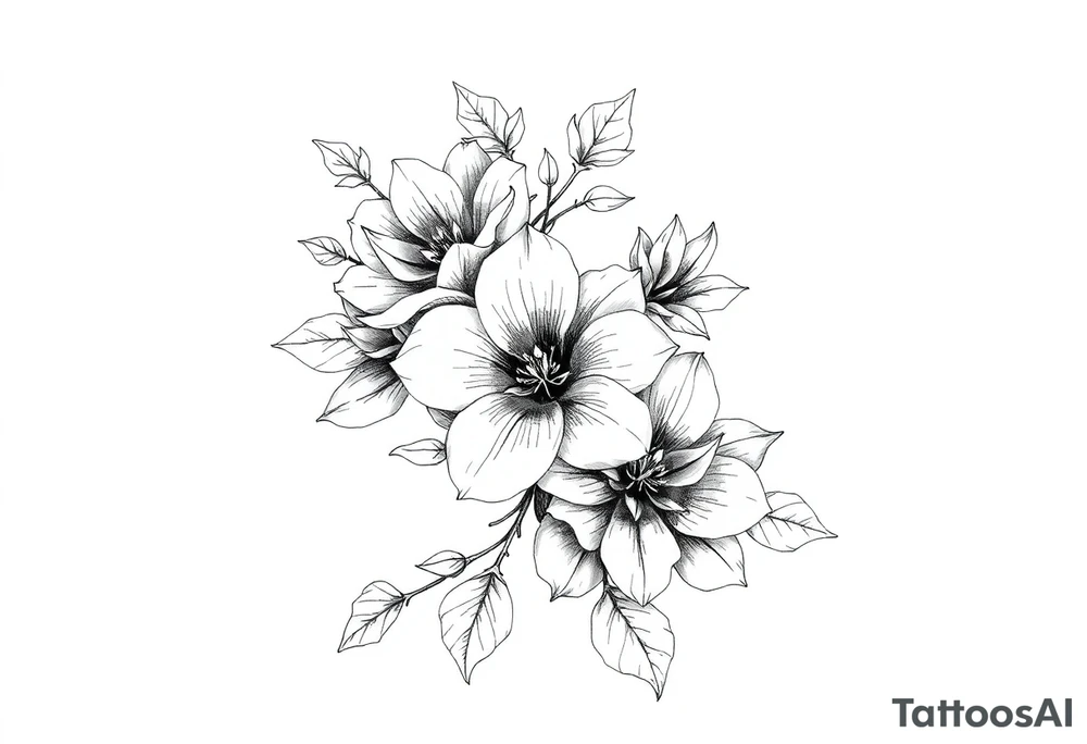 ornaments of flowers, very intricate and detailed tattoo idea