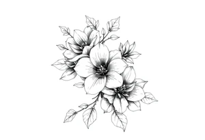 ornaments of flowers, very intricate and detailed tattoo idea