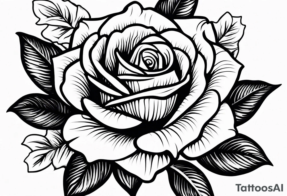 Rose, narcissus flower, holly flower tattoo idea