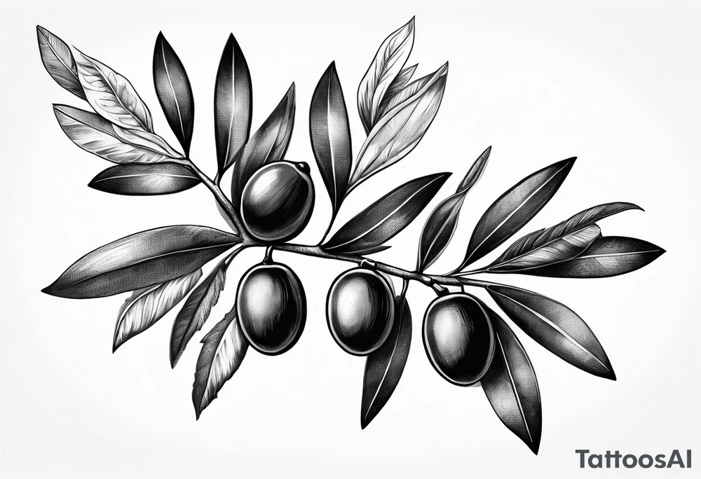 Olive branch with tattoo idea
