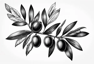 Olive branch with tattoo idea