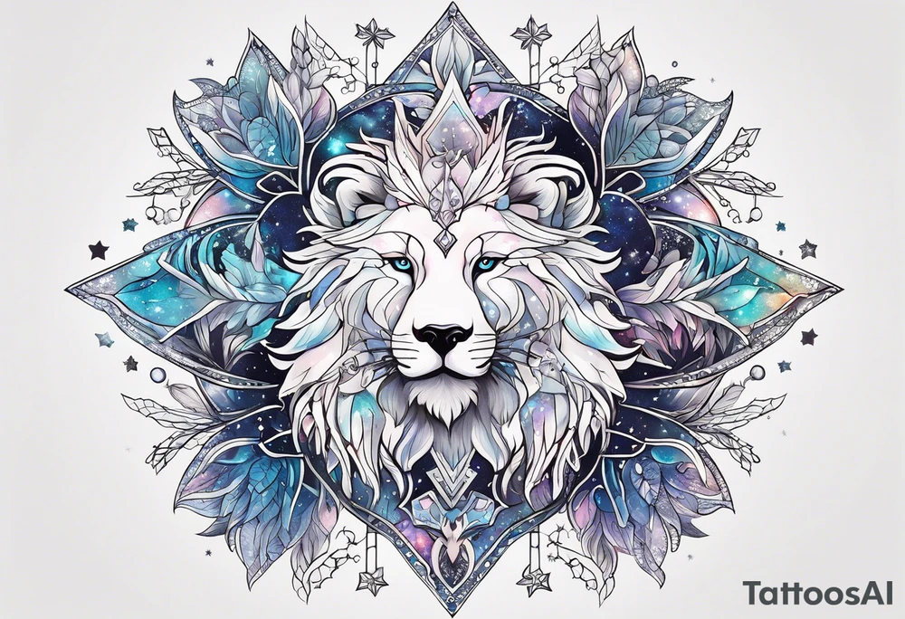 Constellation, animal, snowflake tattoo idea