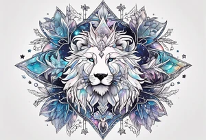 Constellation, animal, snowflake tattoo idea