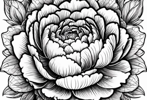 Red peony with a pearl necklace and a rabbit tattoo idea