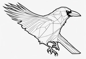 Raven tattoo idea