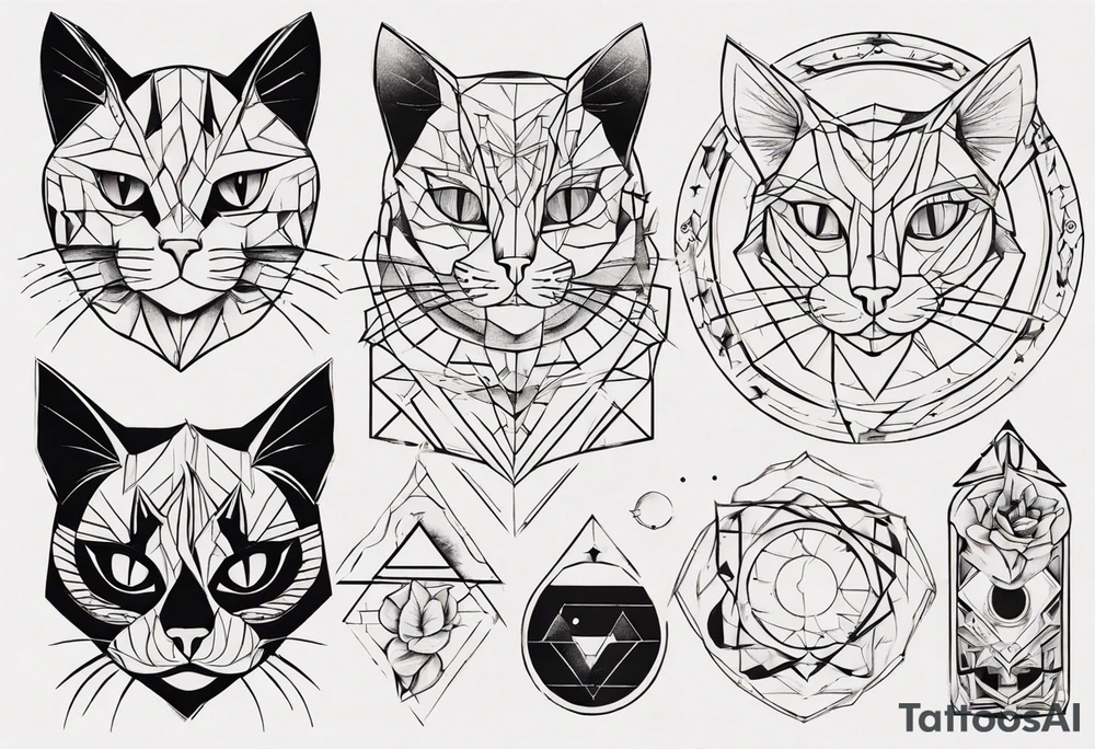 a black cat tattoo idea