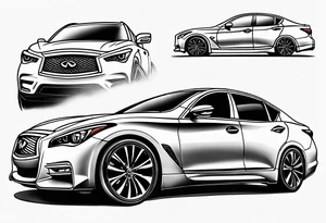 Infiniti sedan tattoo idea