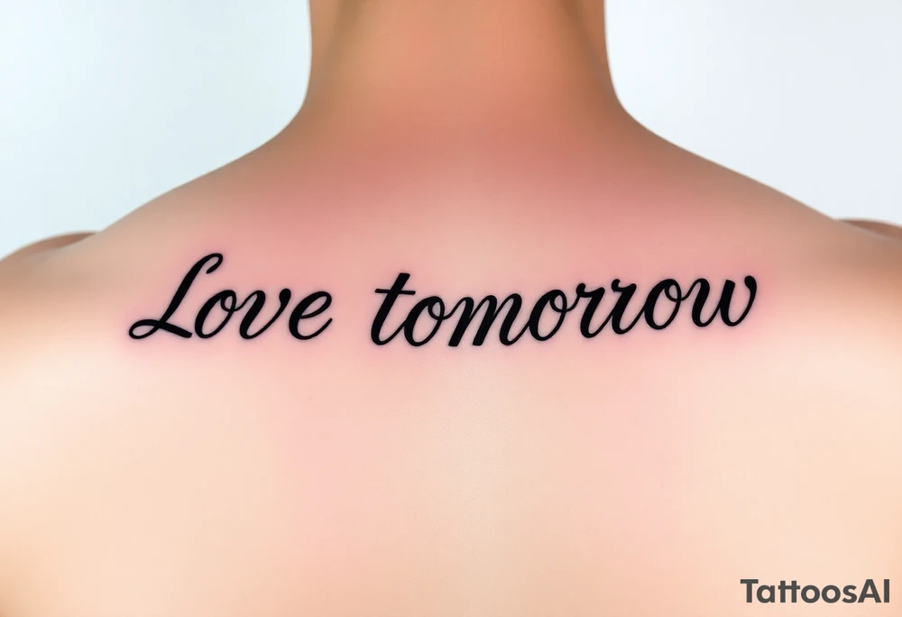 Love tomorrow tattoo idea