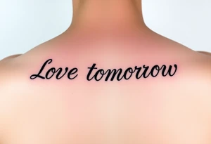 Love tomorrow tattoo idea