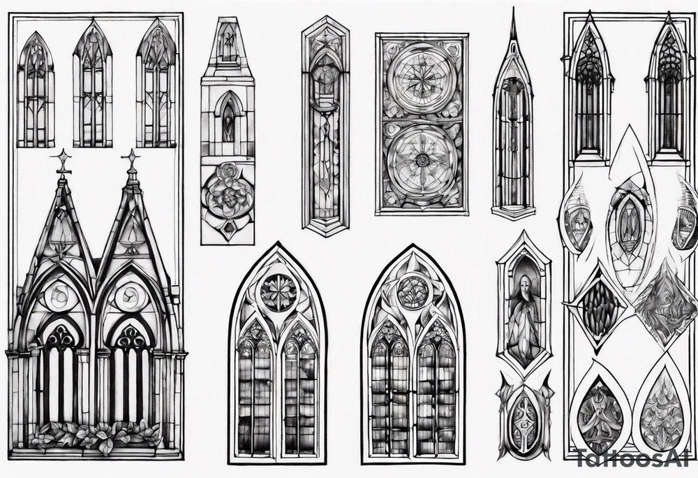 cathedral window tattoo idea