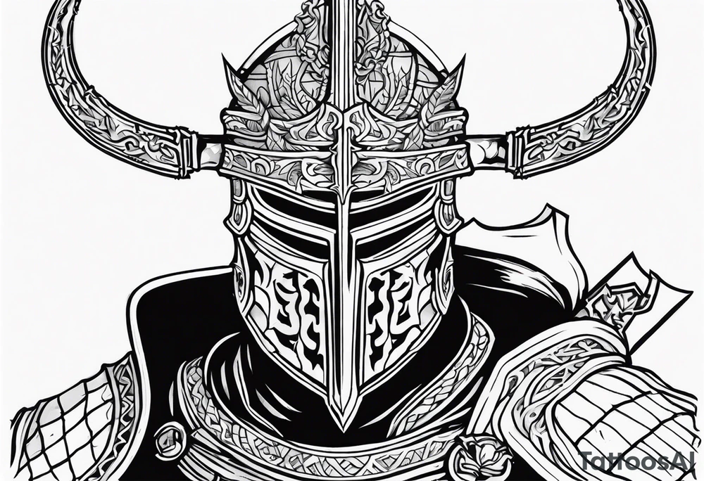 Dark Souls face tattoo idea