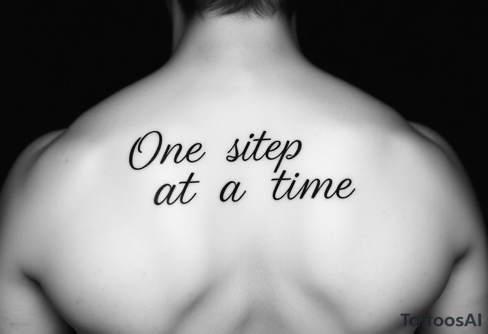One step at a time 
saying in one line tattoo idea