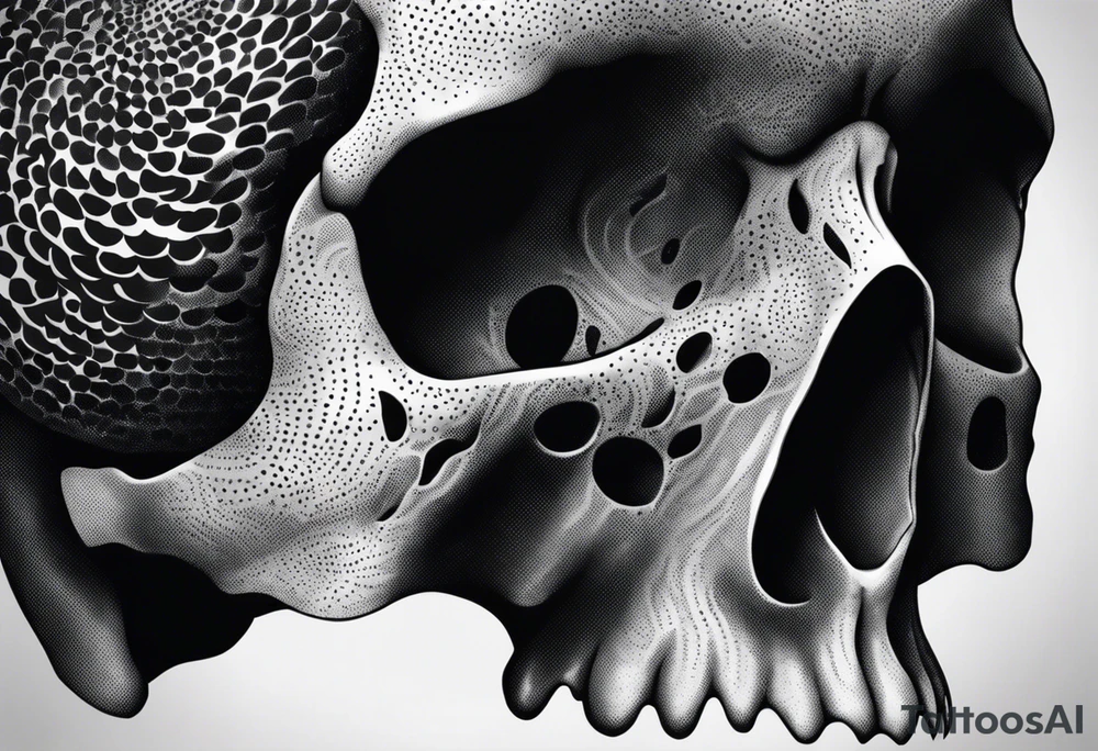 Viper Going Through Skull tattoo idea