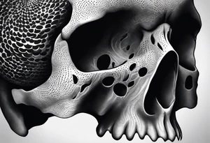 Viper Going Through Skull tattoo idea