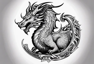 Taurus dragon whole body girly tattoo idea