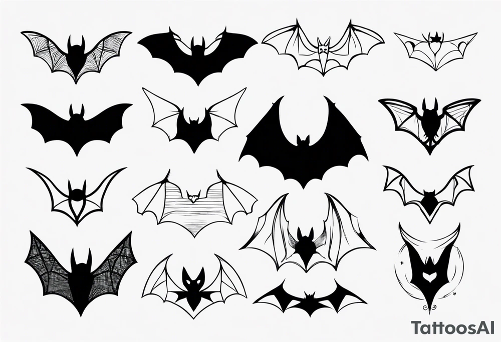 Bat Silhouettes tattoo idea