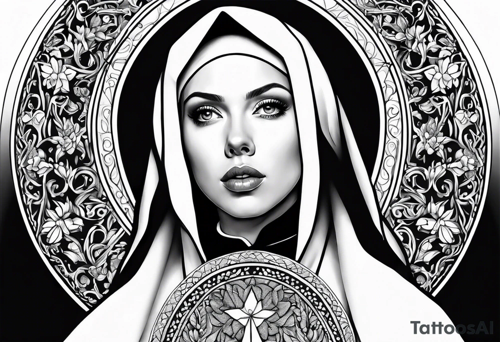 Scarlett Johansson as a nun tattoo idea