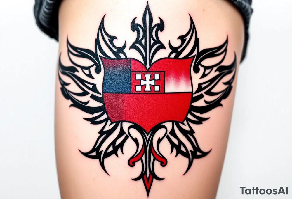 A Czech flag designed as a tribal tattoo tattoo idea