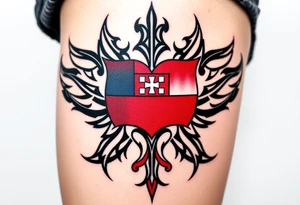 A Czech flag designed as a tribal tattoo tattoo idea