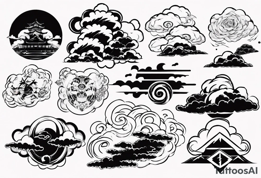 Akatsuki cloud tattoo idea