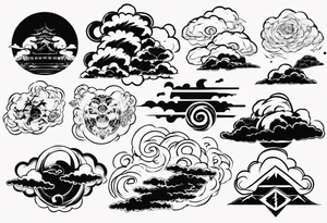 Akatsuki cloud tattoo idea